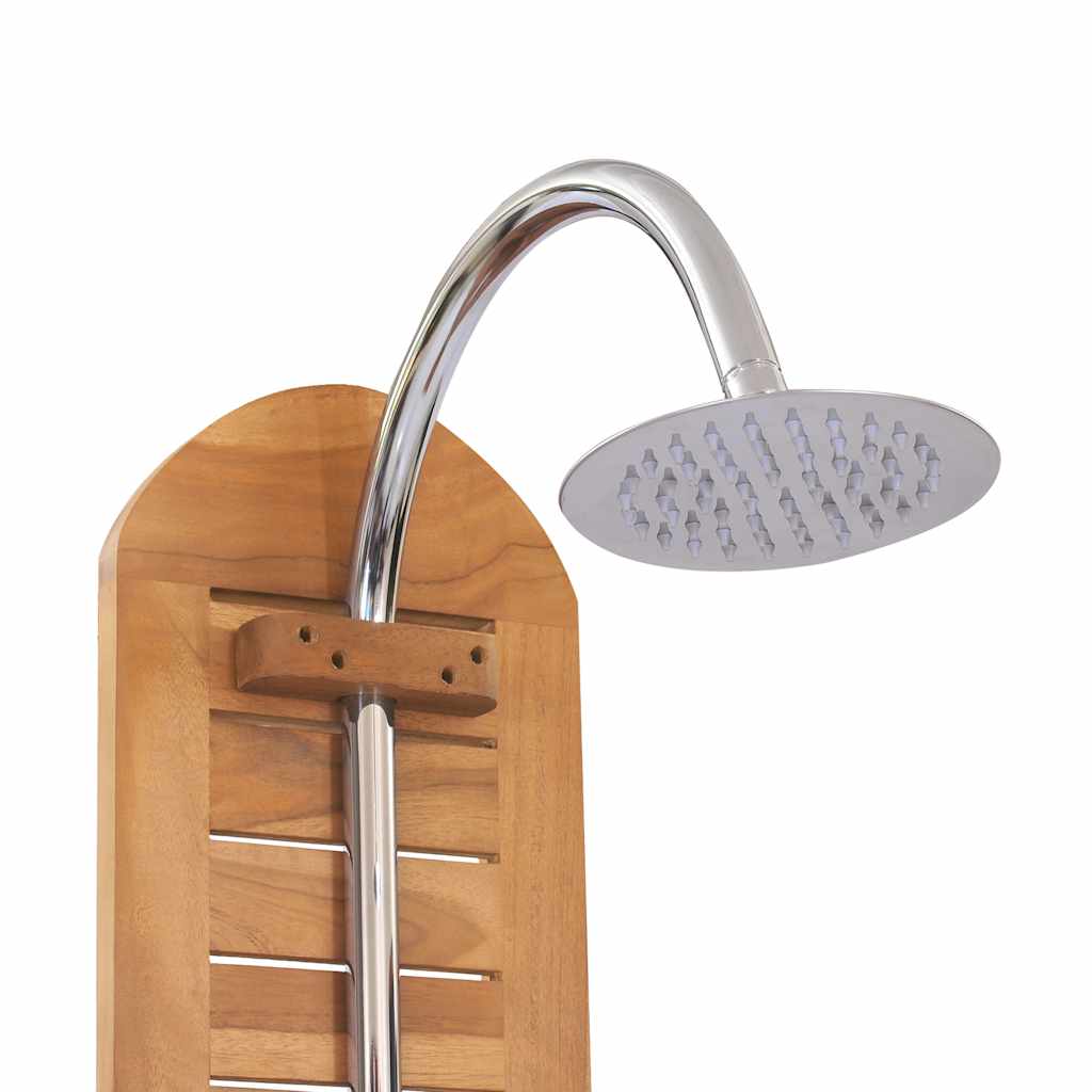 vidaXL Prysznic ogrodowy z litego drewna tekowego, 70 x 75 x 204 cm