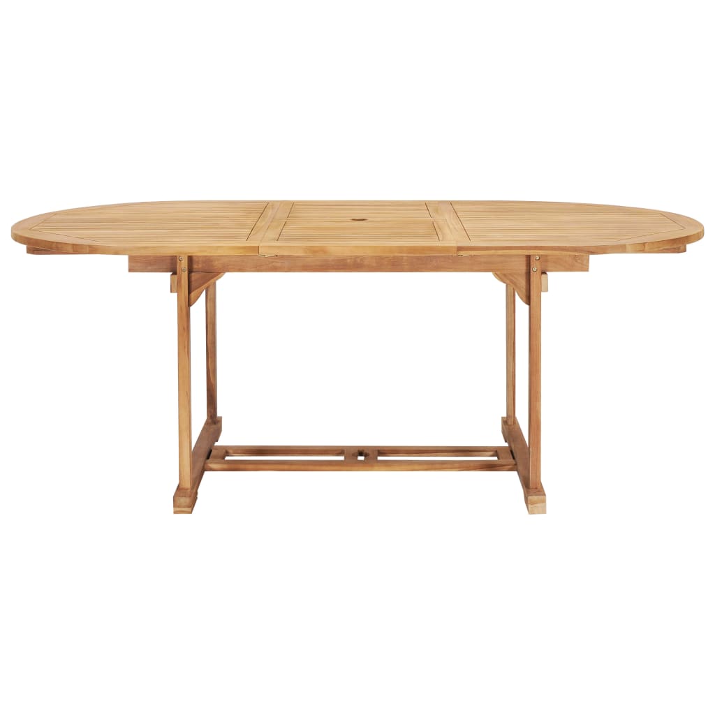 vidaXL Rozkładany stół ogrodowy, 150-200x100x75 cm, lite drewno tekowe