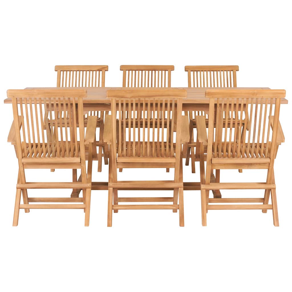 vidaXL 7-cz. zestaw mebli do ogrodu, 150-200x100x75 cm, drewno tekowe