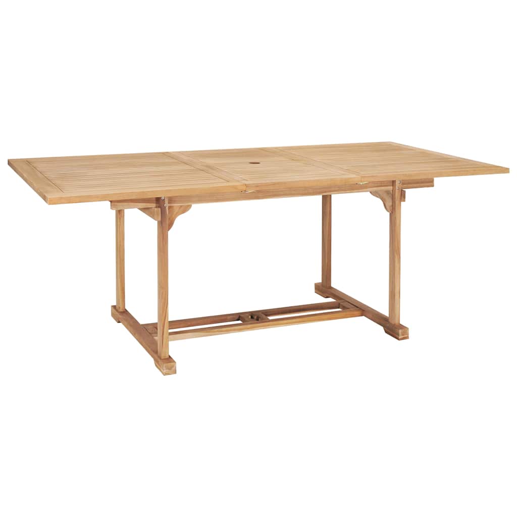 vidaXL 7-cz. zestaw mebli do ogrodu, 150-200x100x75 cm, drewno tekowe