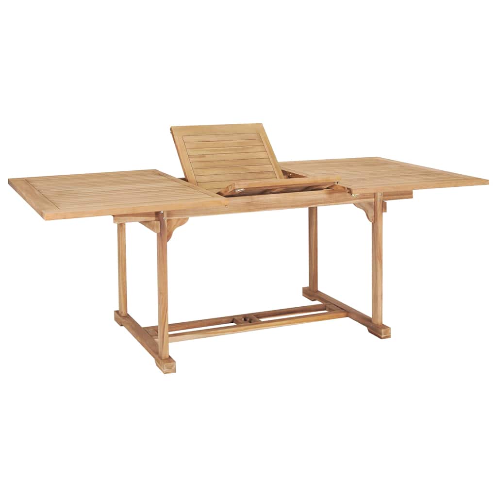 vidaXL 7-cz. zestaw mebli do ogrodu, 150-200x100x75 cm, drewno tekowe