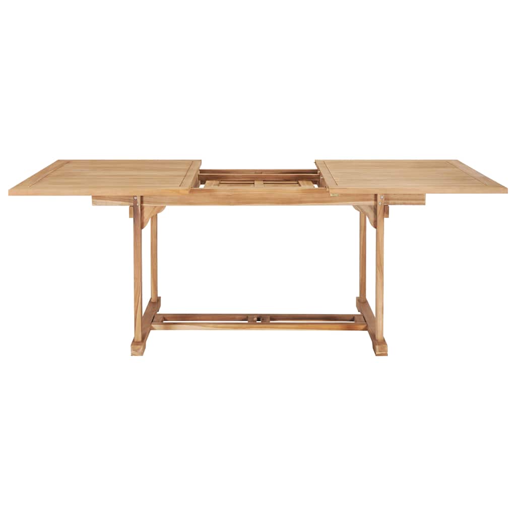 vidaXL 7-cz. zestaw mebli do ogrodu, 150-200x100x75 cm, drewno tekowe