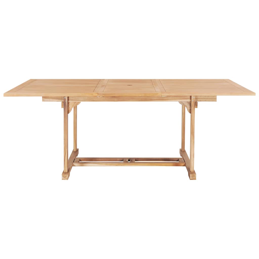 vidaXL 7-cz. zestaw mebli do ogrodu, 150-200x100x75 cm, drewno tekowe