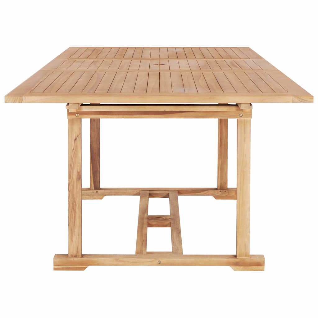 vidaXL 7-cz. zestaw mebli do ogrodu, 150-200x100x75 cm, drewno tekowe