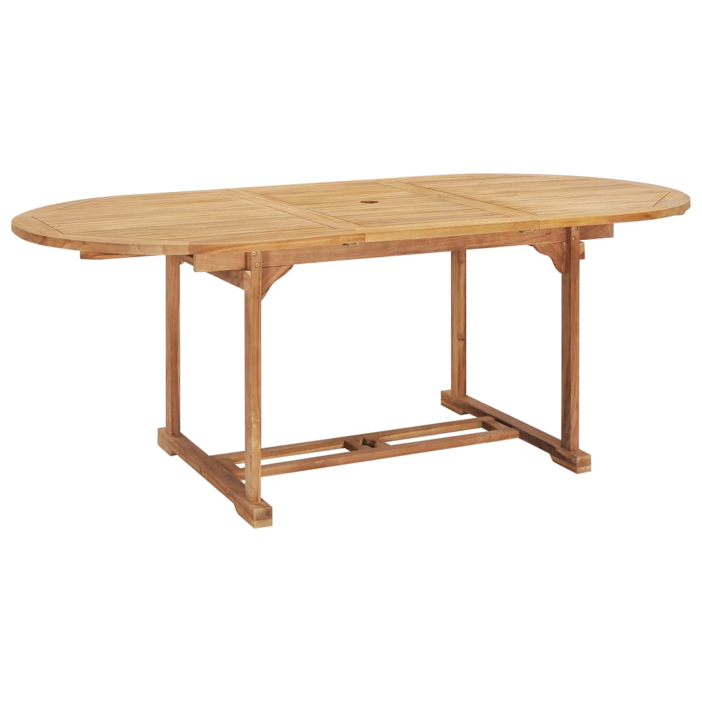 vidaXL 7-cz. zestaw mebli do ogrodu, 150-200x100x75 cm, drewno tekowe