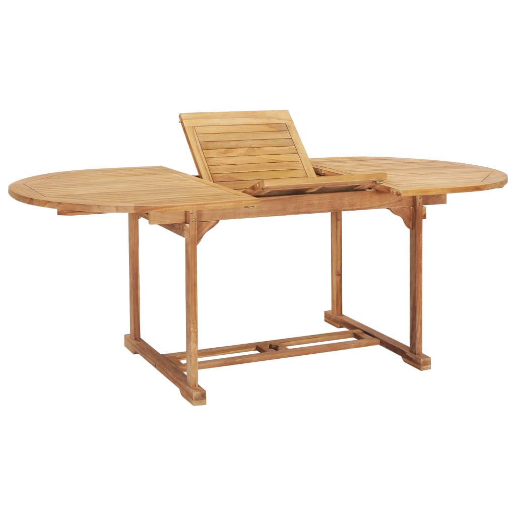 vidaXL 7-cz. zestaw mebli do ogrodu, 150-200x100x75 cm, drewno tekowe