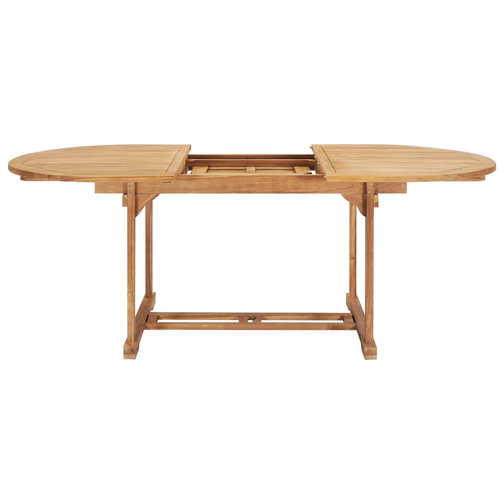 vidaXL 7-cz. zestaw mebli do ogrodu, 150-200x100x75 cm, drewno tekowe