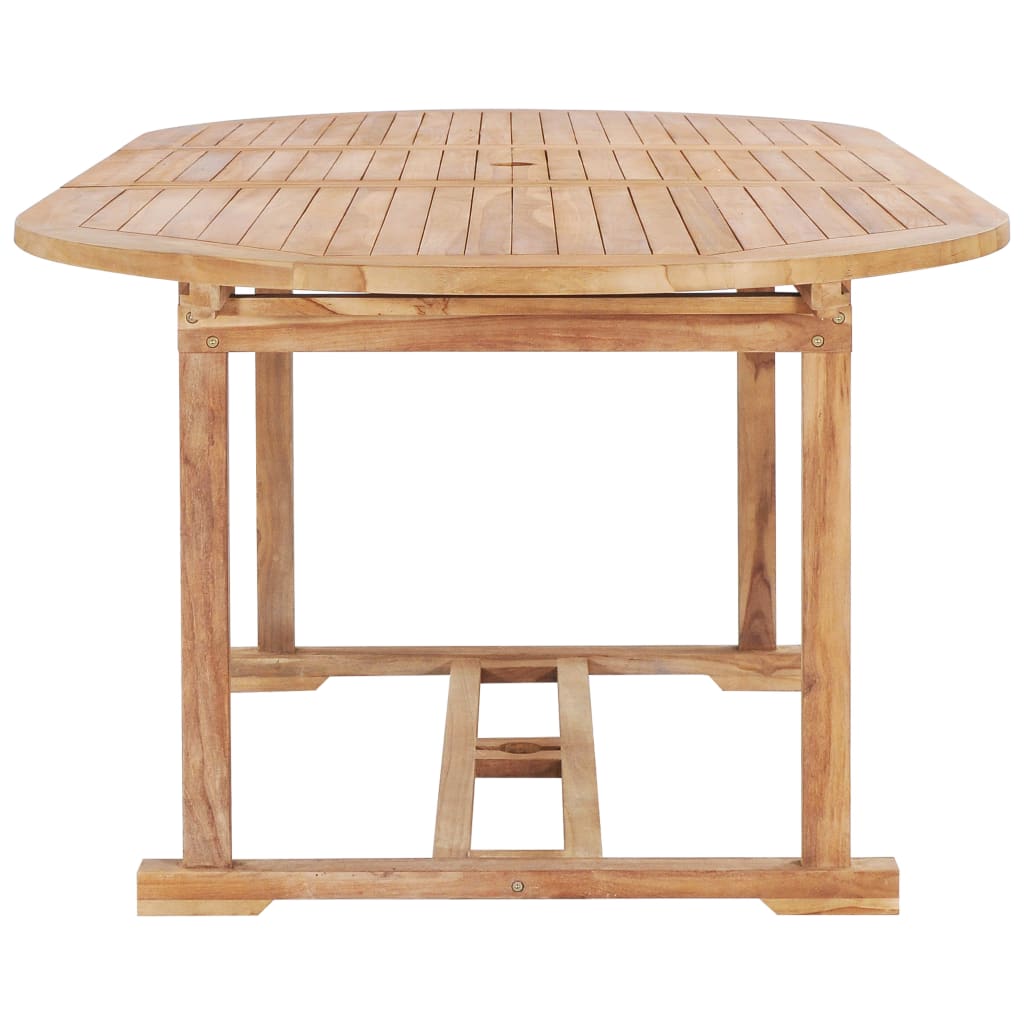 vidaXL 7-cz. zestaw mebli do ogrodu, 150-200x100x75 cm, drewno tekowe