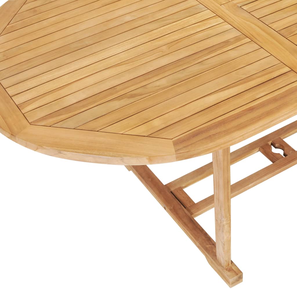 vidaXL 7-cz. zestaw mebli do ogrodu, 150-200x100x75 cm, drewno tekowe