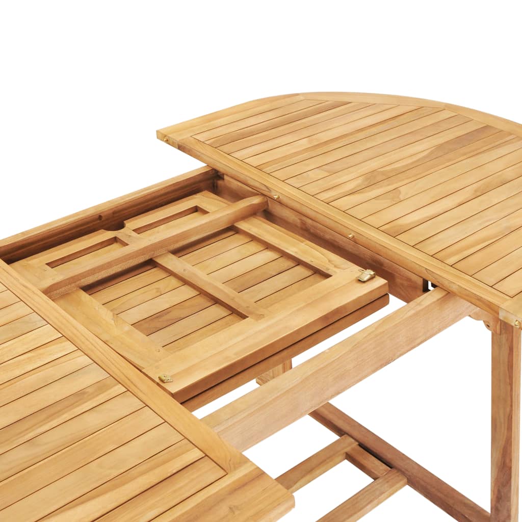 vidaXL 7-cz. zestaw mebli do ogrodu, 150-200x100x75 cm, drewno tekowe
