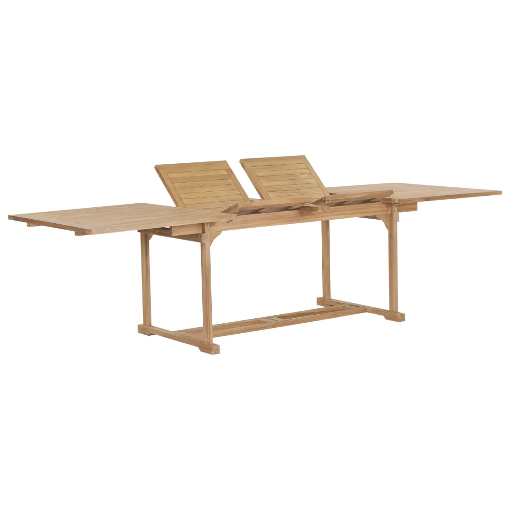 vidaXL 9-cz. zestaw mebli do ogrodu, 180-280x100x75 cm, drewno tekowe