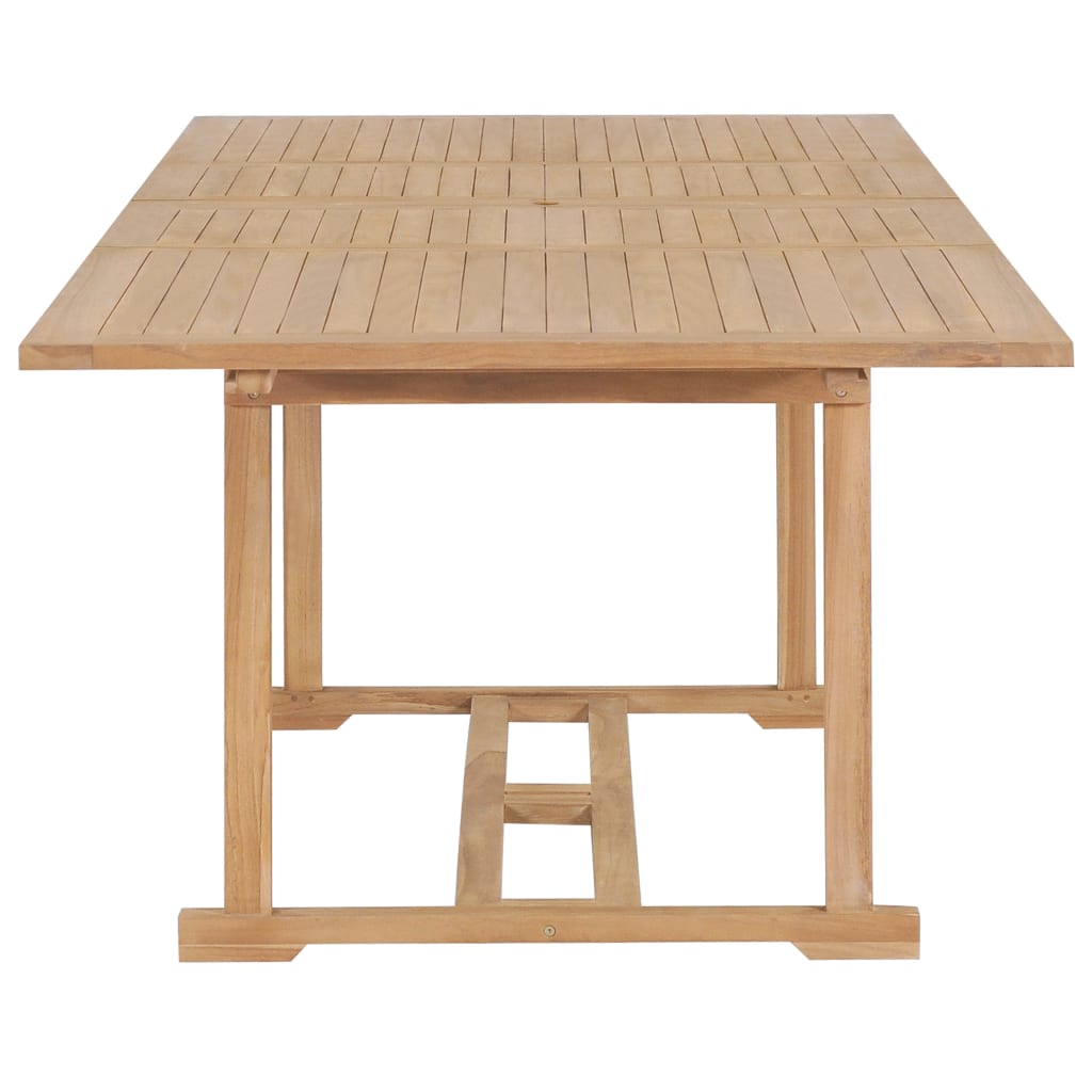 vidaXL 9-cz. zestaw mebli do ogrodu, 180-280x100x75 cm, drewno tekowe