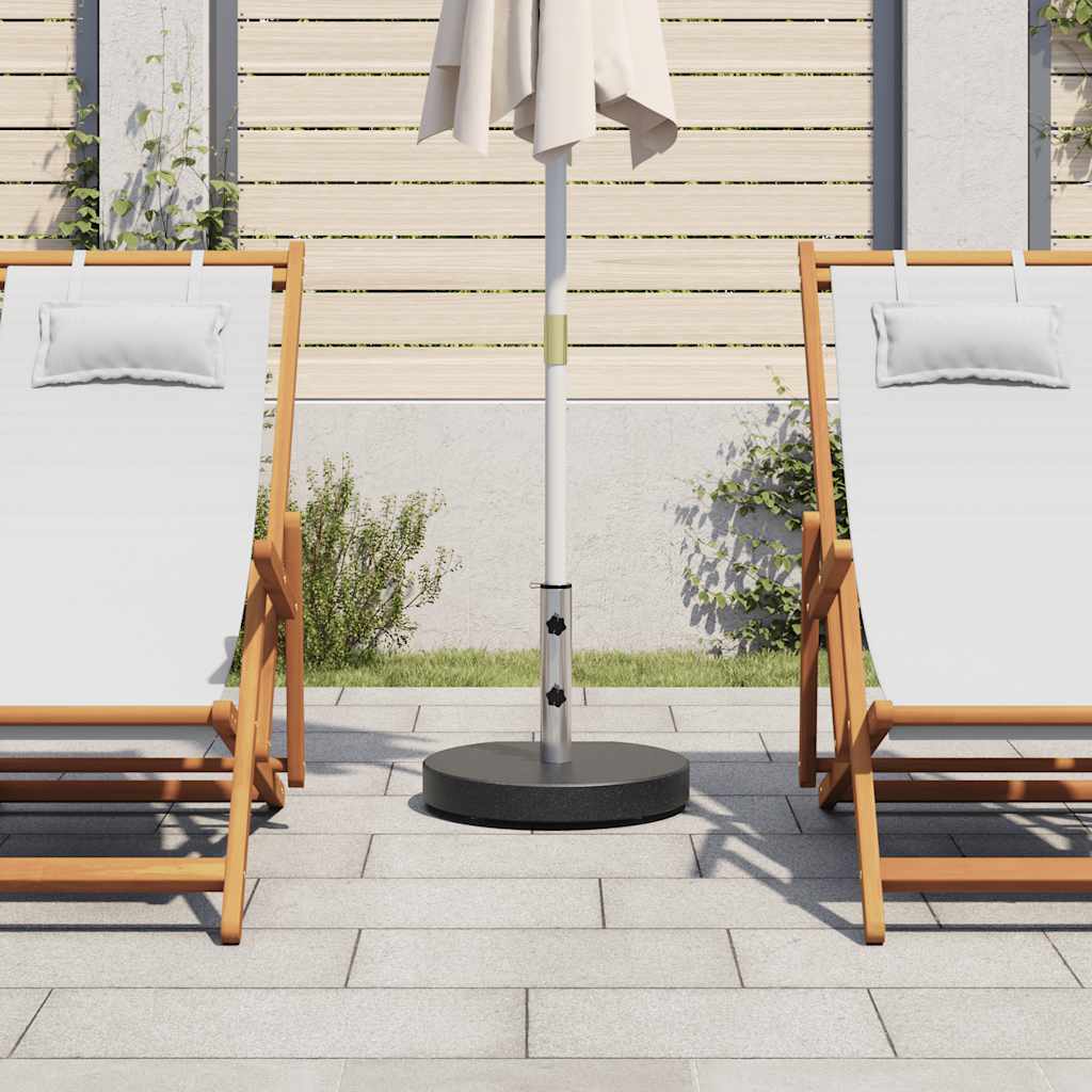 vidaXL Okrągła podstawa pod parasol, granitowa, 28,5 kg, czarna