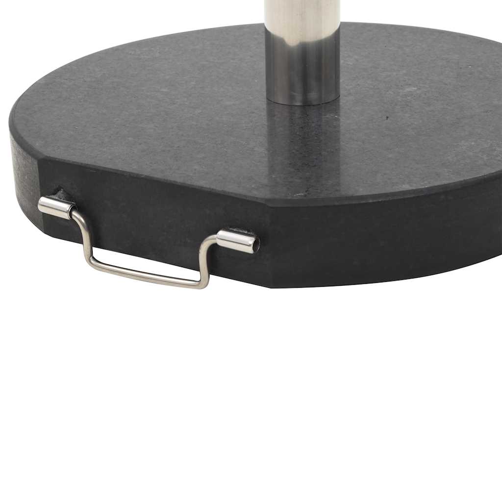 vidaXL Okrągła podstawa pod parasol, granitowa, 28,5 kg, czarna