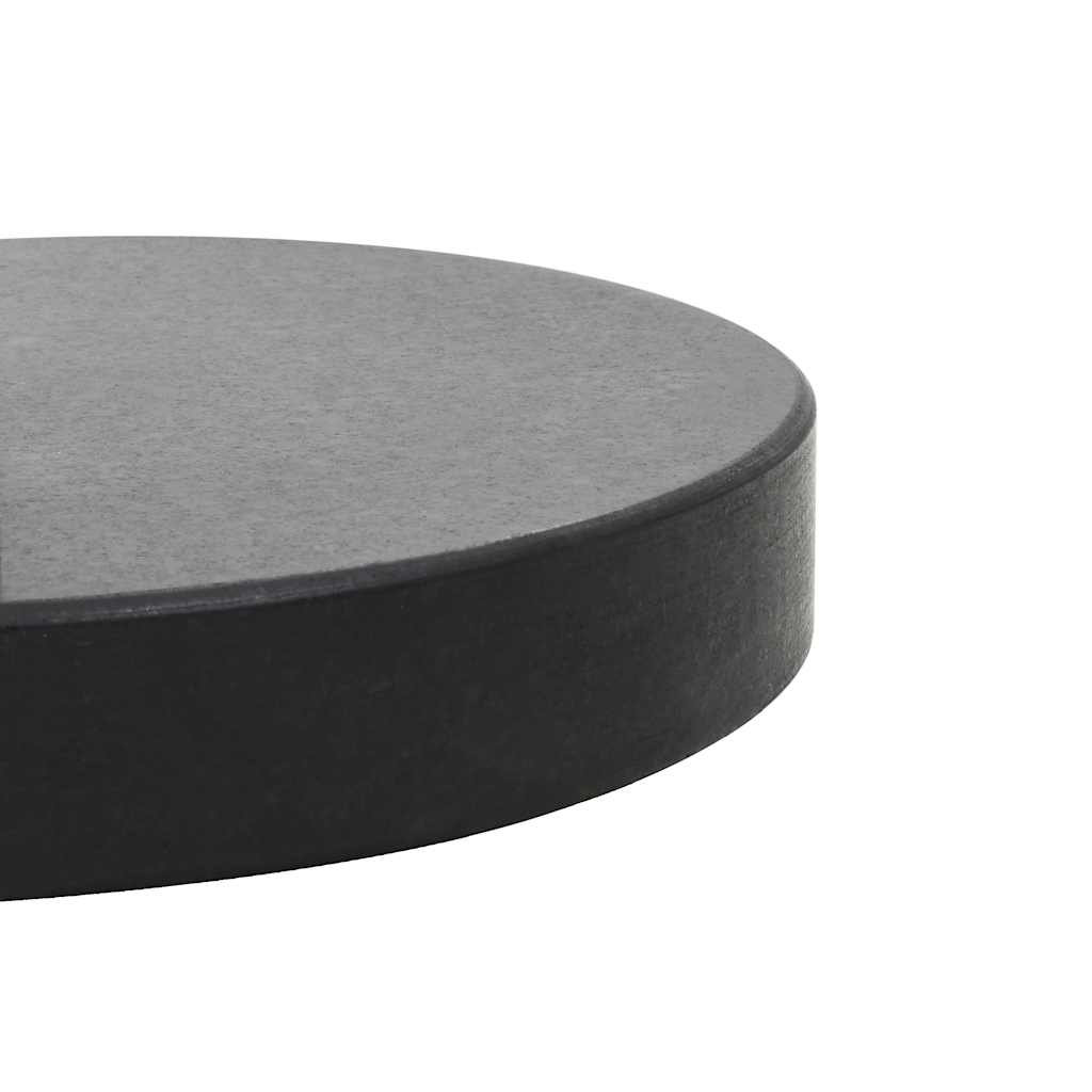 vidaXL Okrągła podstawa pod parasol, granitowa, 28,5 kg, czarna