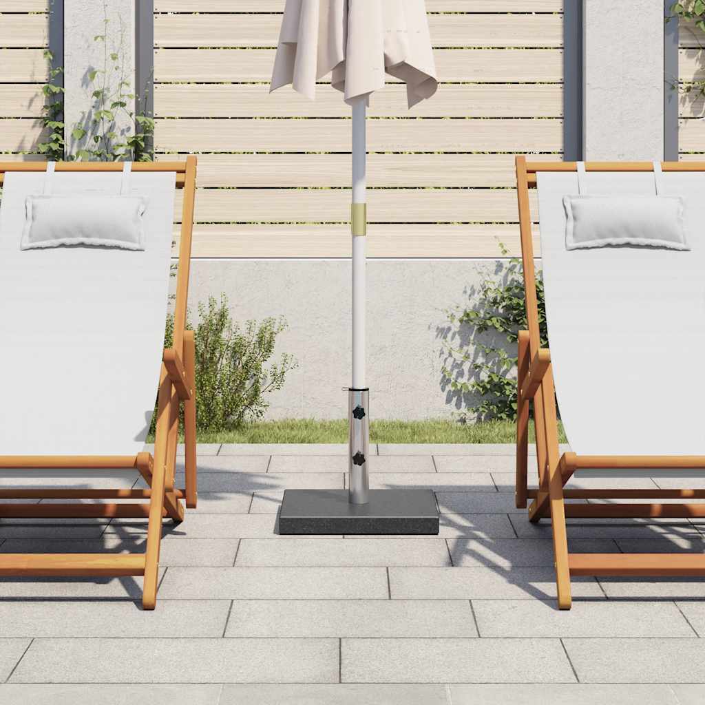 vidaXL Kwadratowa podstawa pod parasol, granitowa, 20 kg, czarna