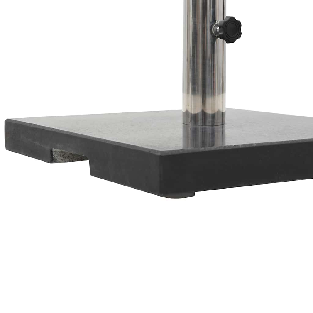 vidaXL Kwadratowa podstawa pod parasol, granitowa, 20 kg, czarna