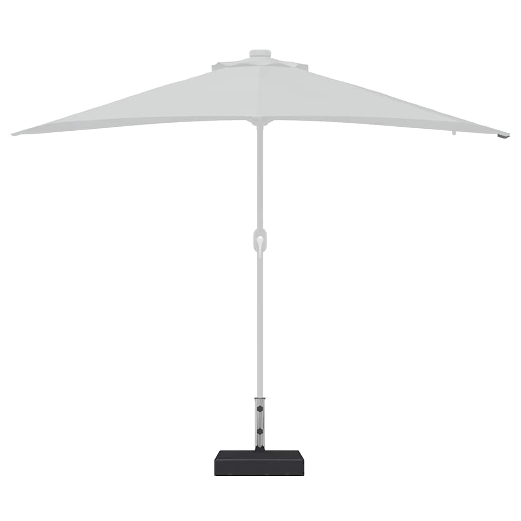 vidaXL Prostokątna podstawa pod parasol, granitowa, 25 kg, czarna