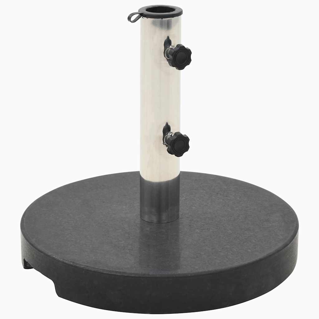 vidaXL Okrągła podstawa pod parasol, granitowa, 20 kg, czarna