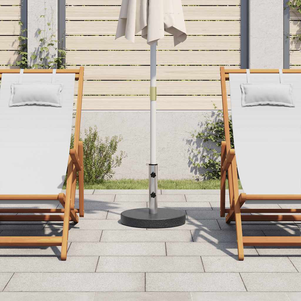 vidaXL Okrągła podstawa pod parasol, granitowa, 20 kg, czarna