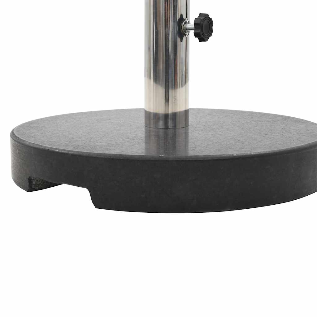 vidaXL Okrągła podstawa pod parasol, granitowa, 20 kg, czarna