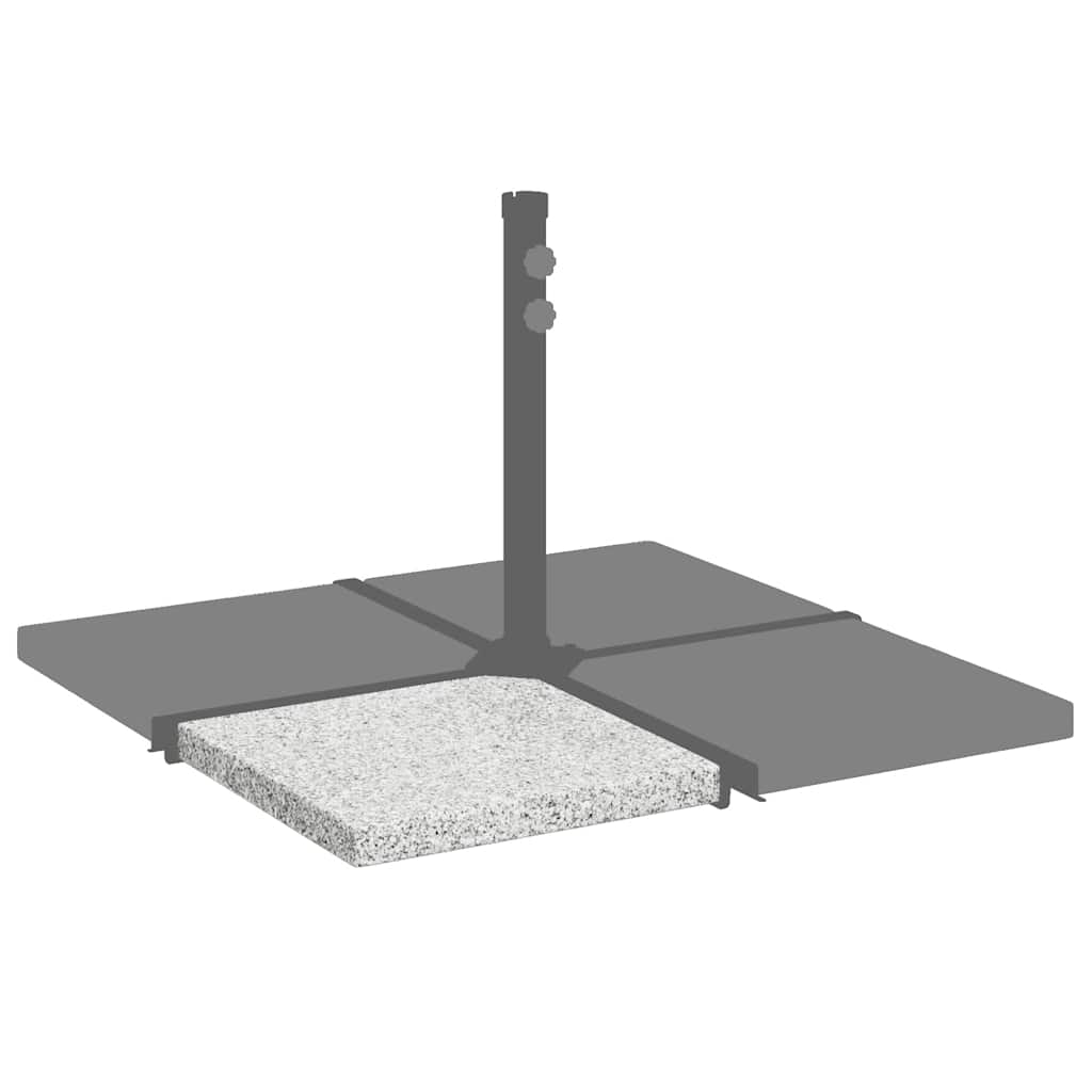 vidaXL Granitowy obciążnik do parasola, 25 kg, kwadratowy, szary