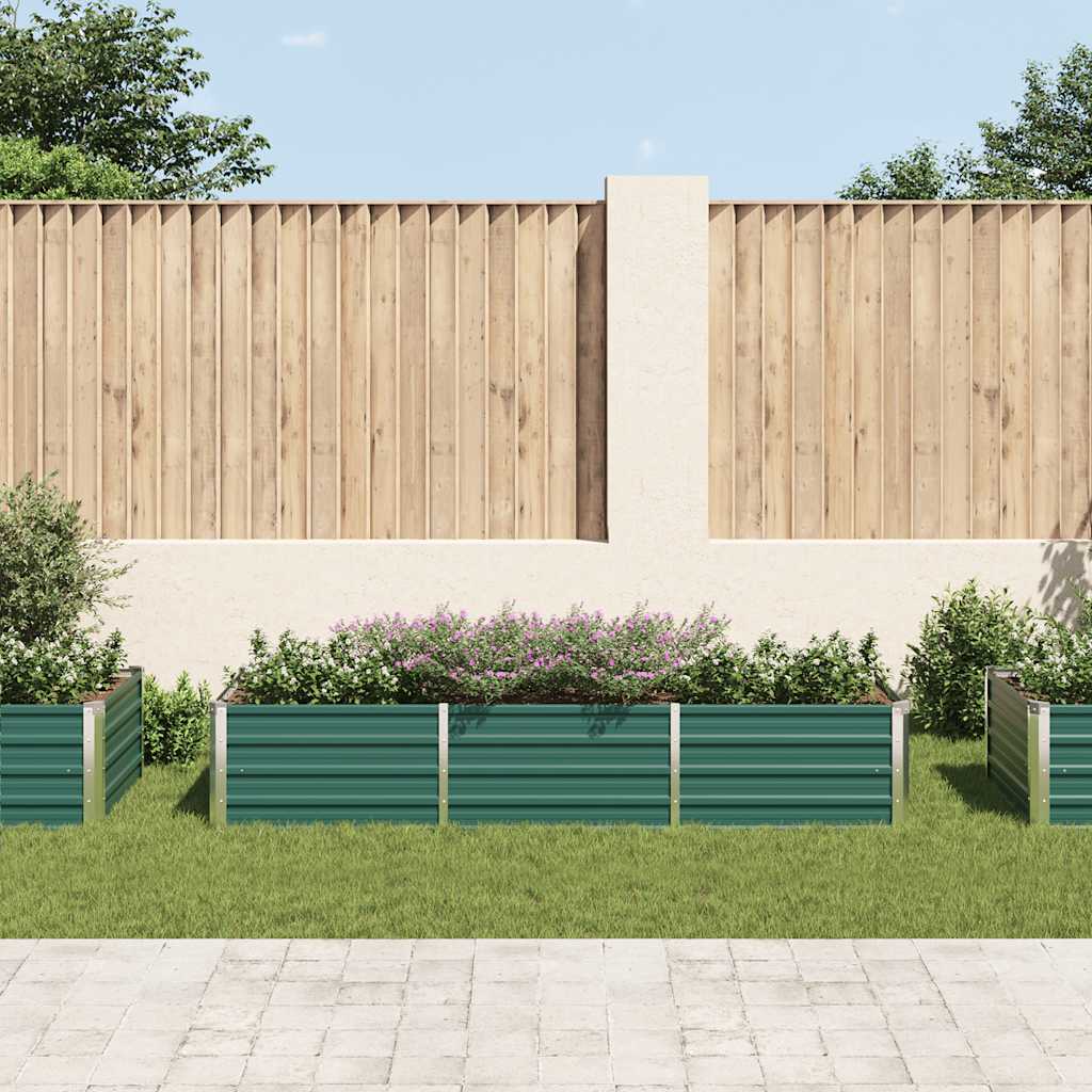 vidaXL Podwyższona donica z galwanizowanej stali 240x80x45 cm, zielona