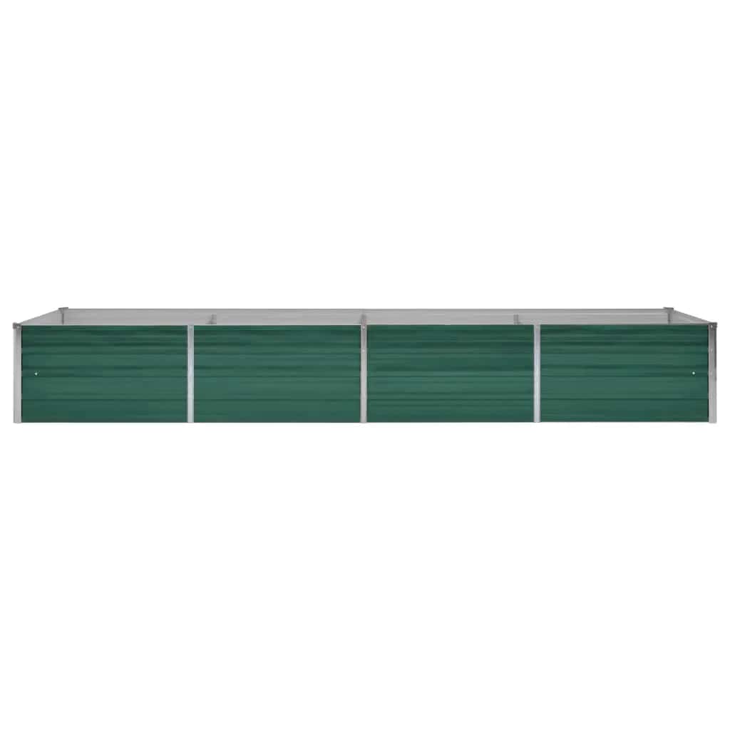 vidaXL Podwyższona donica z galwanizowanej stali 320x80x45 cm, zielona