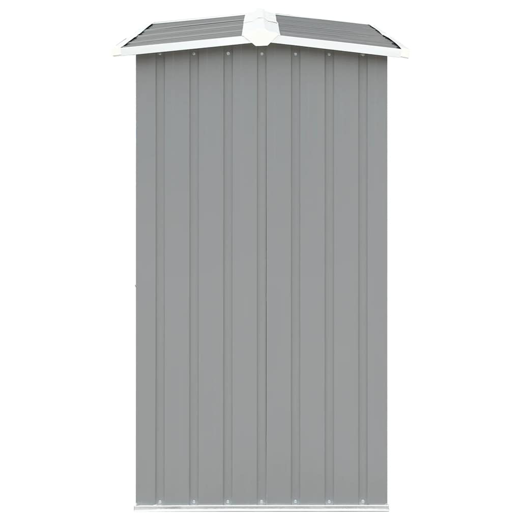 vidaXL Wiata na drewno, stal galwanizowana, 330 x 92 x 153 cm, szara