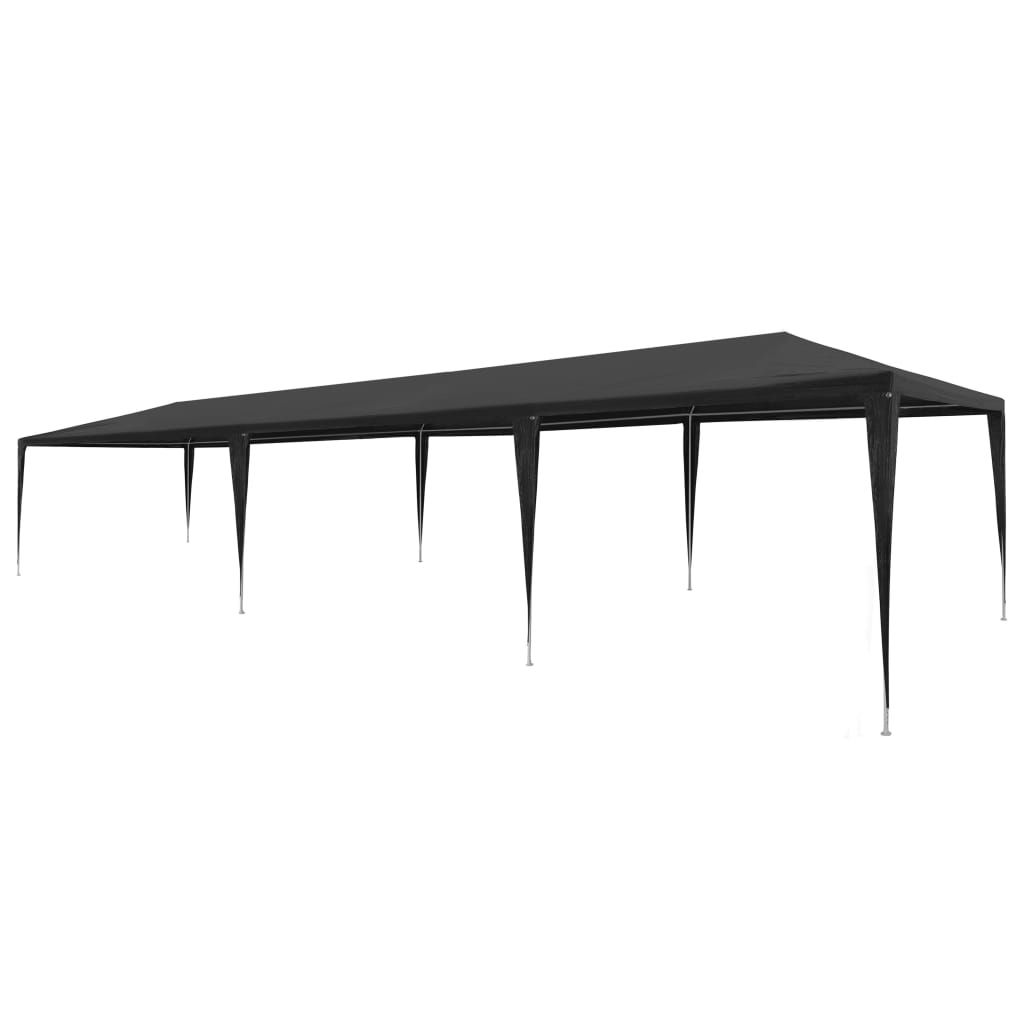 vidaXL Namiot imprezowy, 3 x 9 m, PE, antracytowy
