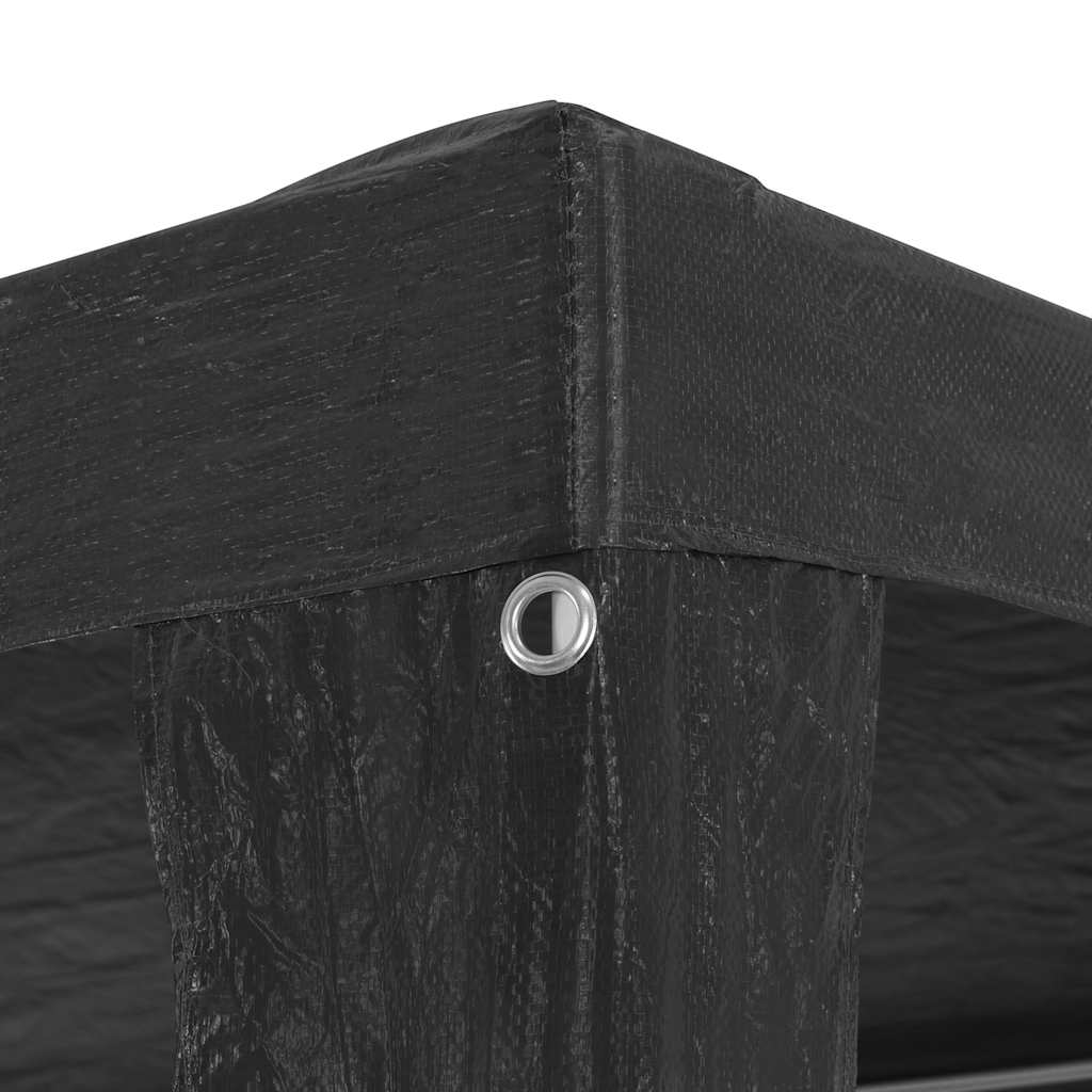 vidaXL Namiot imprezowy, 3 x 12 m, PE, antracytowy