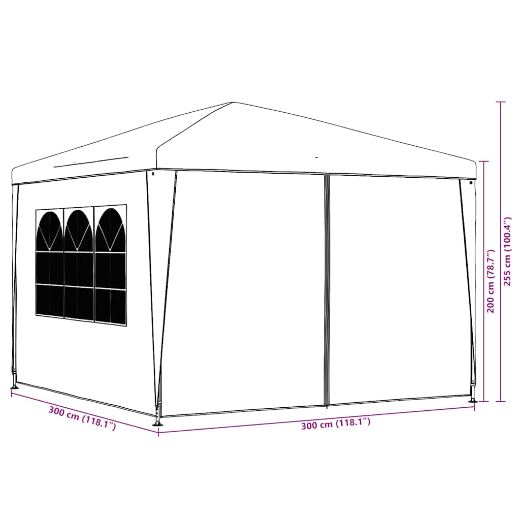 vidaXL Namiot imprezowy, 3 x 3 m, zielony