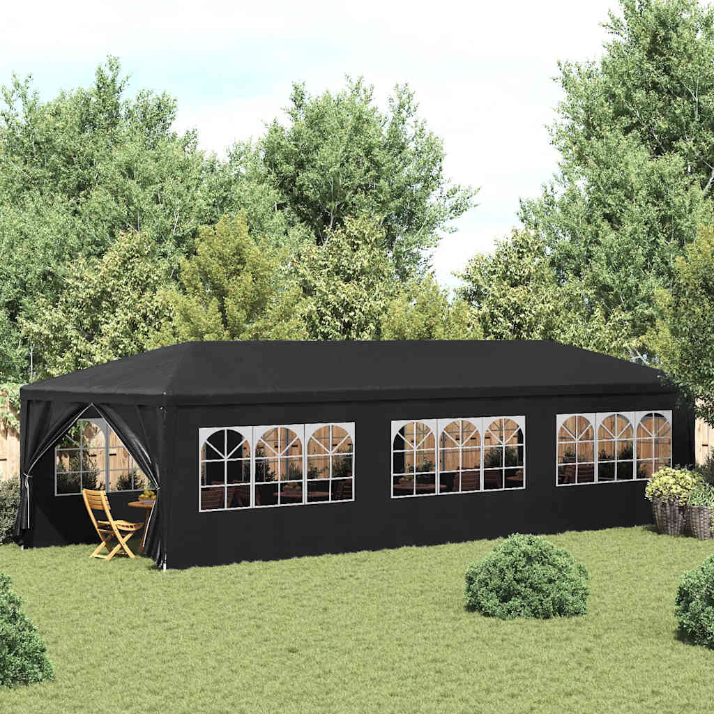 vidaXL Namiot imprezowy, 3 x 9 m, antracytowy