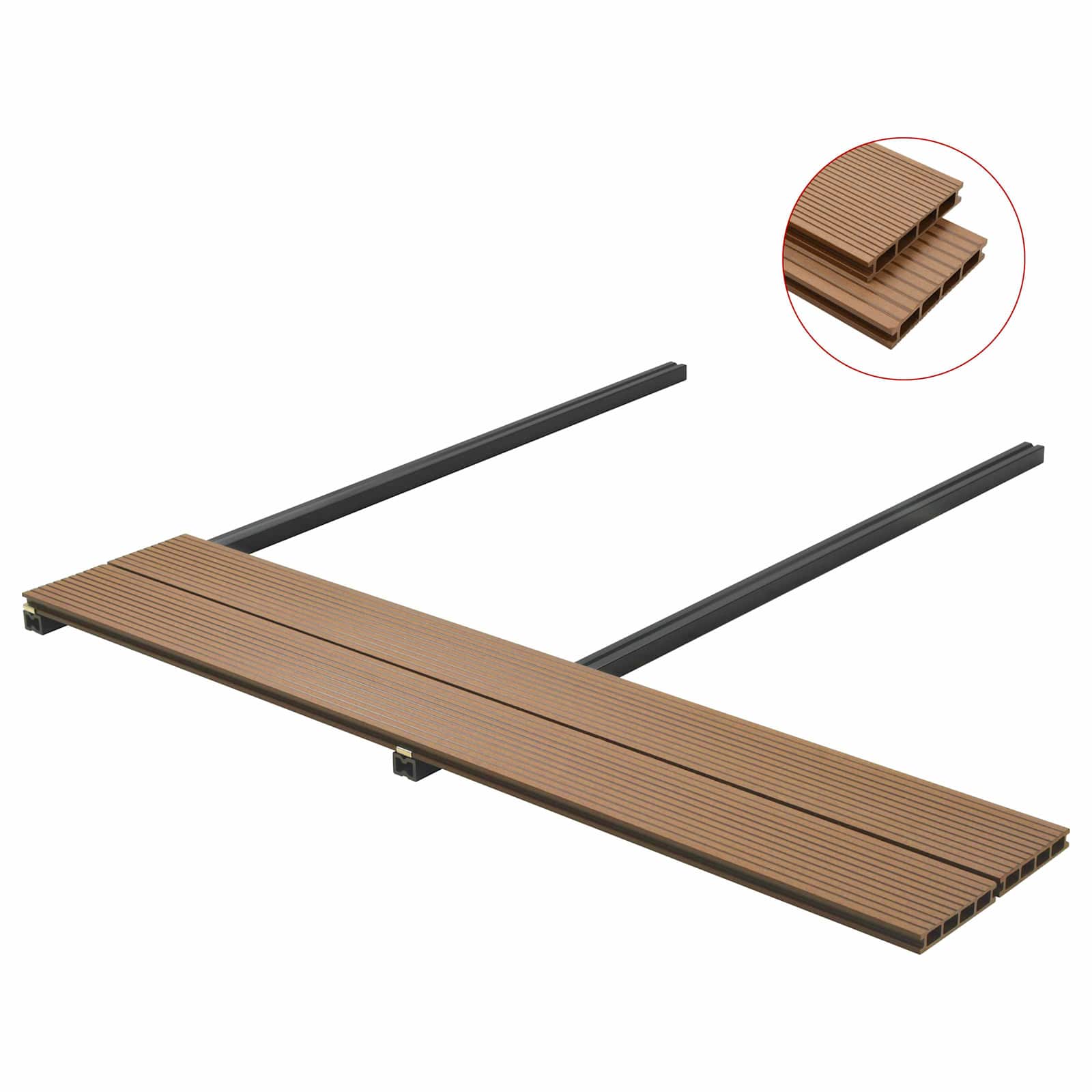 vidaXL Deska Tarasowa 6 pcs Drewno tekowe