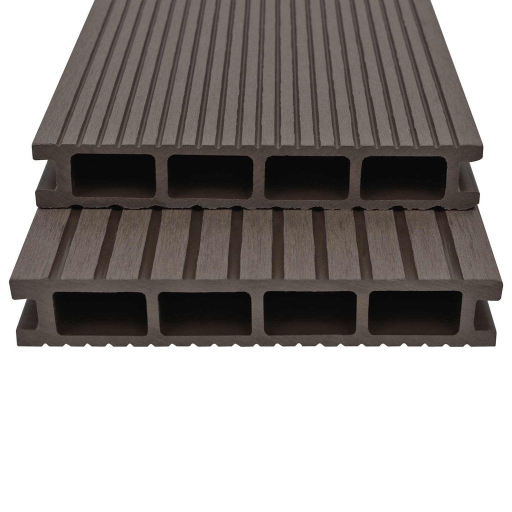 vidaXL Deska Tarasowa 6 pcs Ciemny brąz Kompozyt drewniano-plastikowy