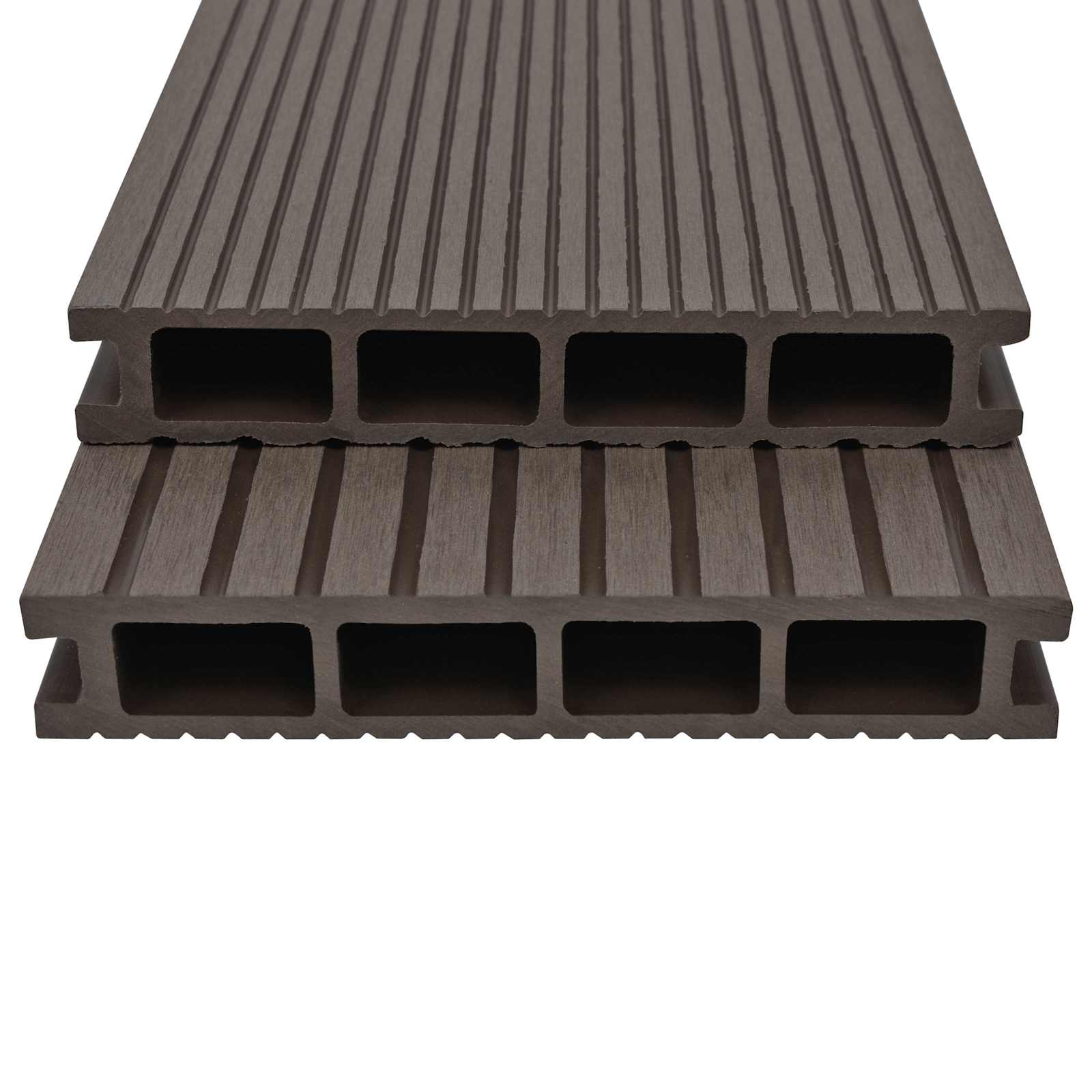 vidaXL Deska Tarasowa 6 pcs Ciemny brąz Kompozyt drewniano-plastikowy