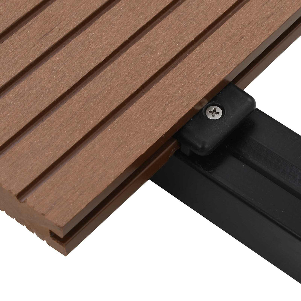 vidaXL Deska Tarasowa 6 pcs Jasny Brąz Kompozyt drewniano-plastikowy