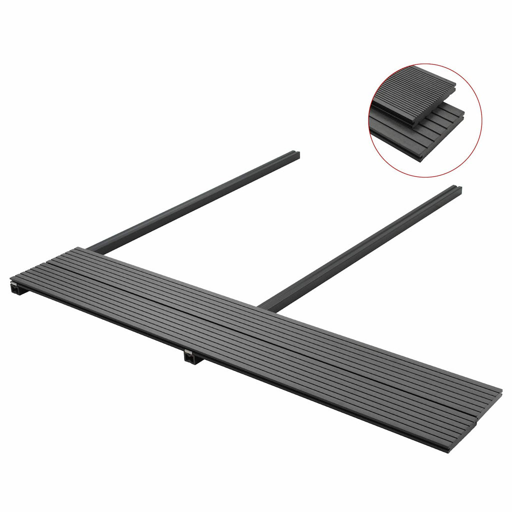 vidaXL Deska Tarasowa 6 pcs Szary Kompozyt drewniano-plastikowy