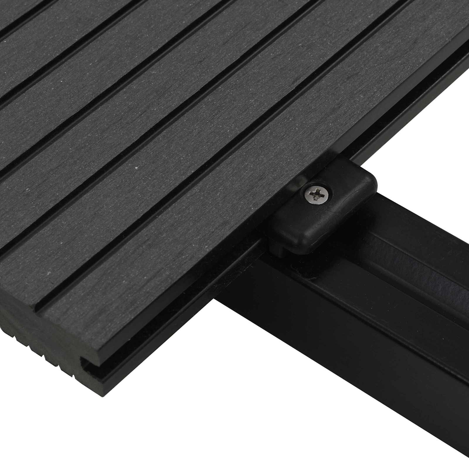 vidaXL Deska Tarasowa 6 pcs Czarny Kompozyt drewniano-plastikowy