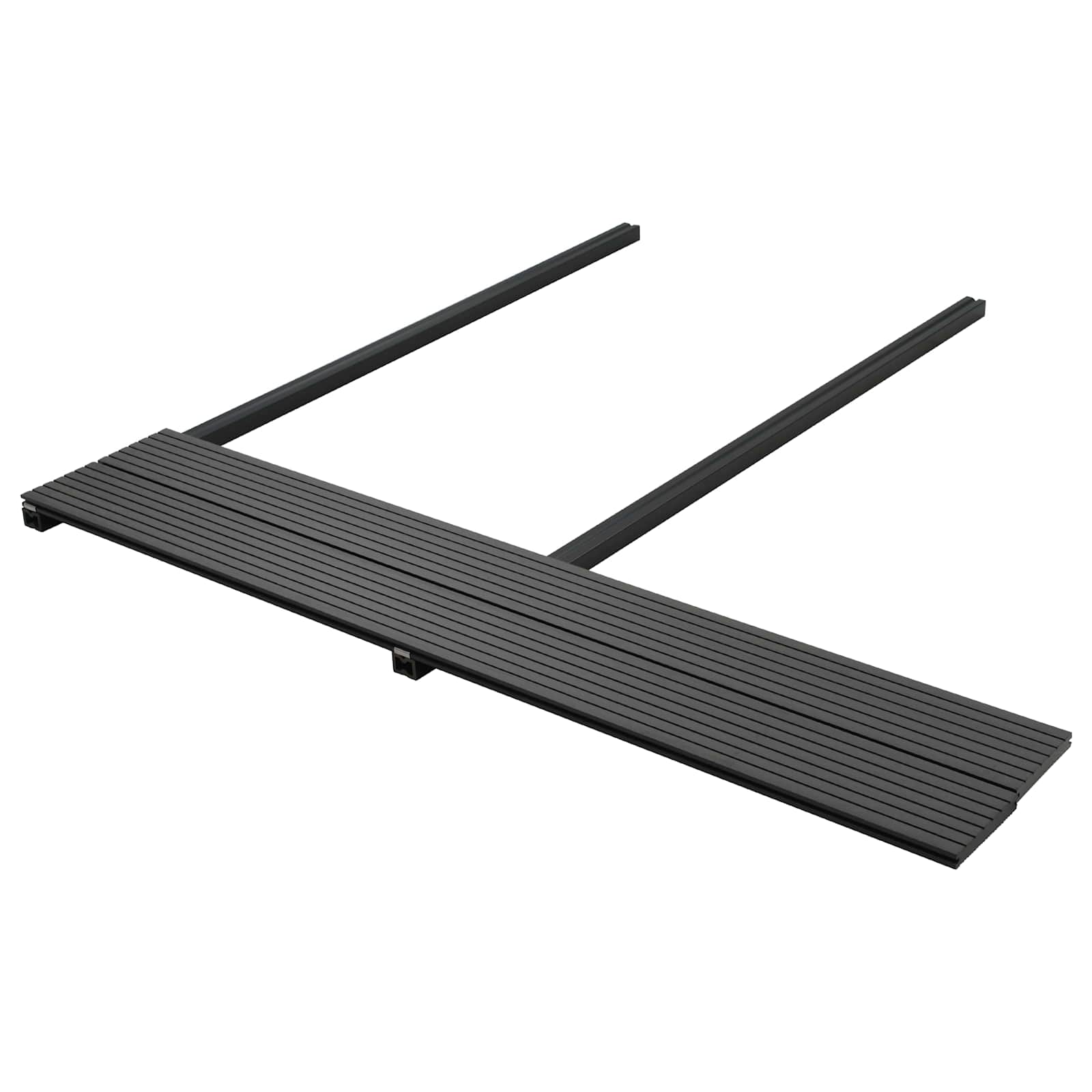 vidaXL Deska Tarasowa 6 pcs Czarny Kompozyt drewniano-plastikowy