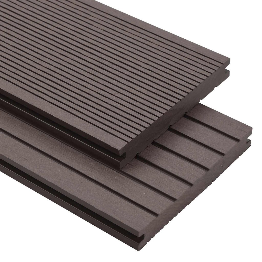 vidaXL Deska Tarasowa 6 pcs Ciemny brąz Kompozyt drewniano-plastikowy