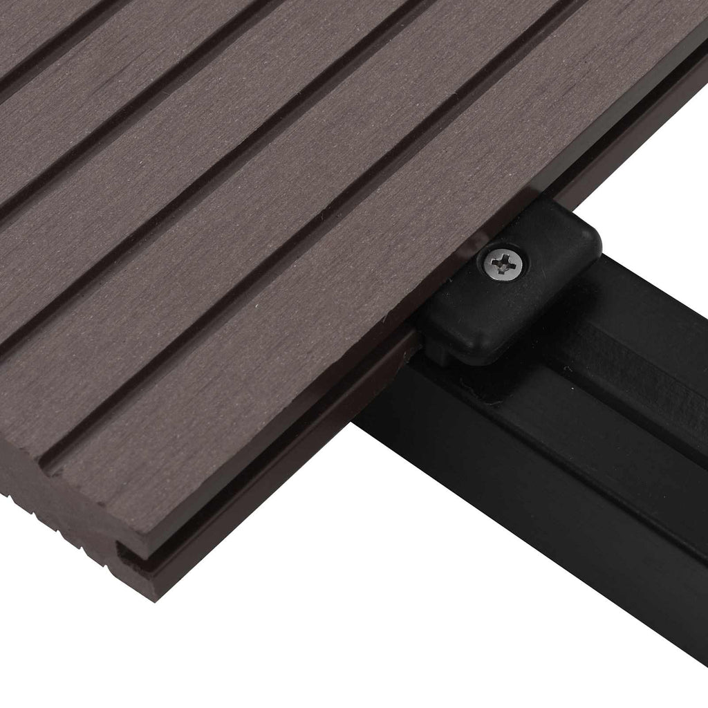 vidaXL Deska Tarasowa 6 pcs Ciemny brąz Kompozyt drewniano-plastikowy