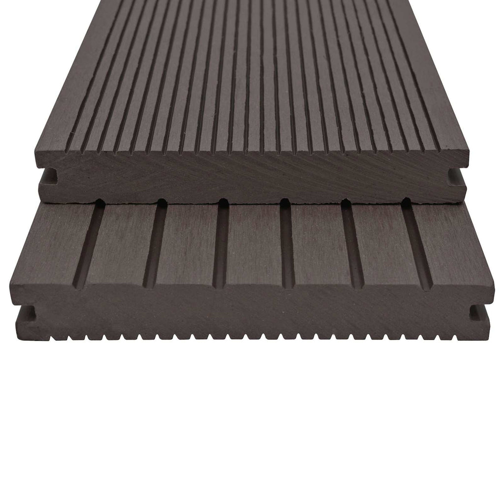 vidaXL Deska Tarasowa 6 pcs Ciemny brąz Kompozyt drewniano-plastikowy