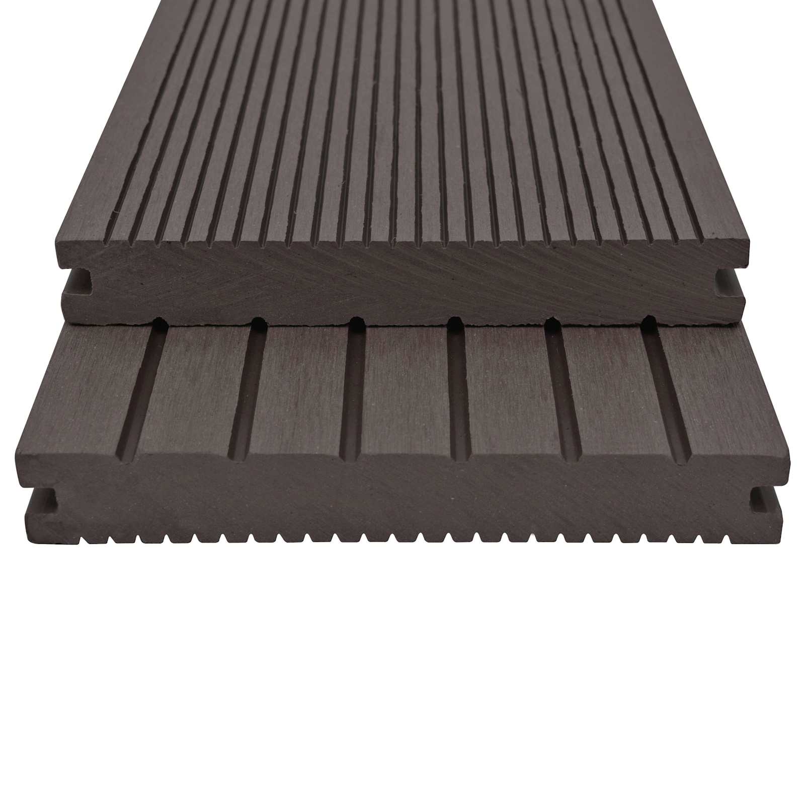 vidaXL Deska Tarasowa 6 pcs Ciemny brąz Kompozyt drewniano-plastikowy