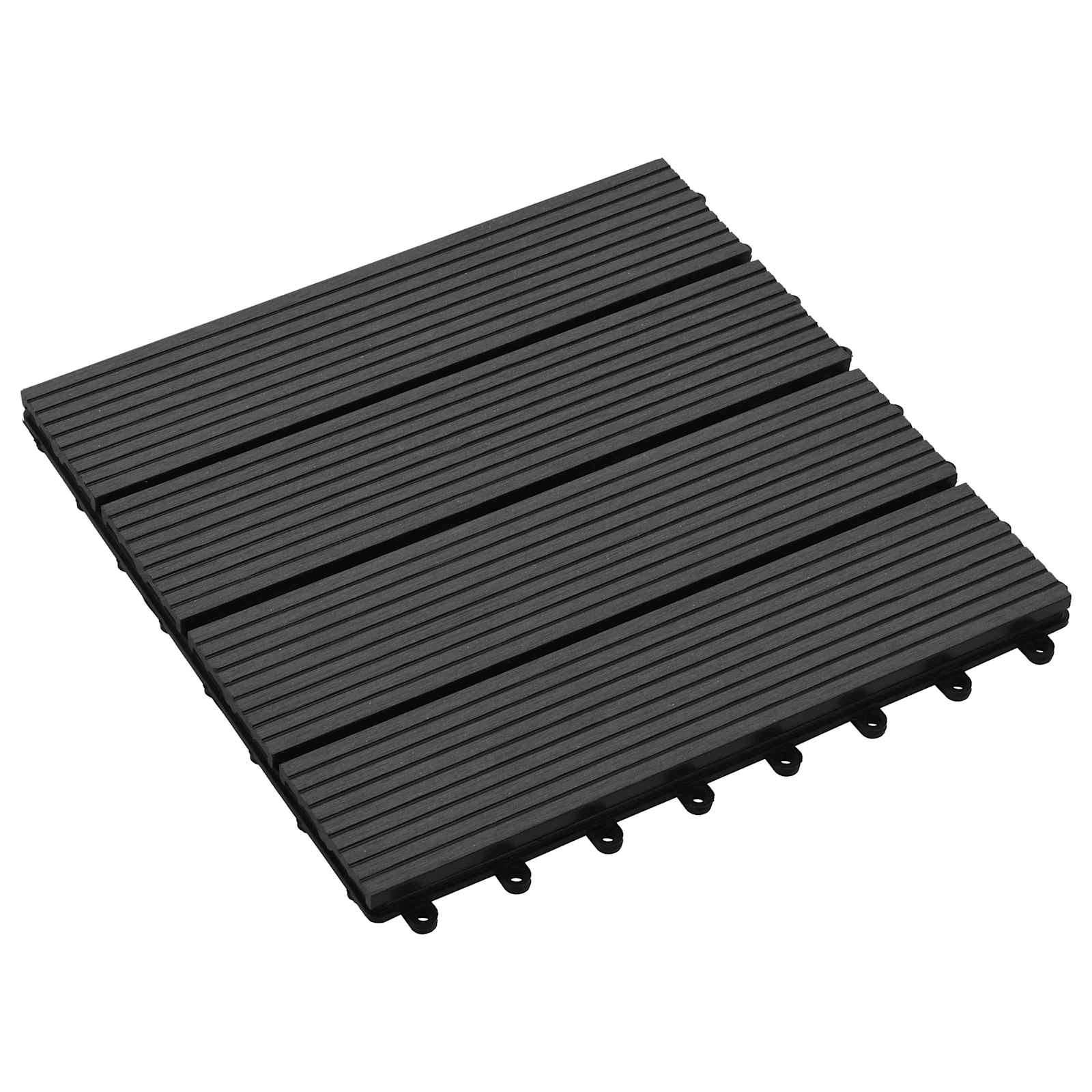 vidaXL Płytka Tarasowa 11 pcs Czarny 30 x 30 cm