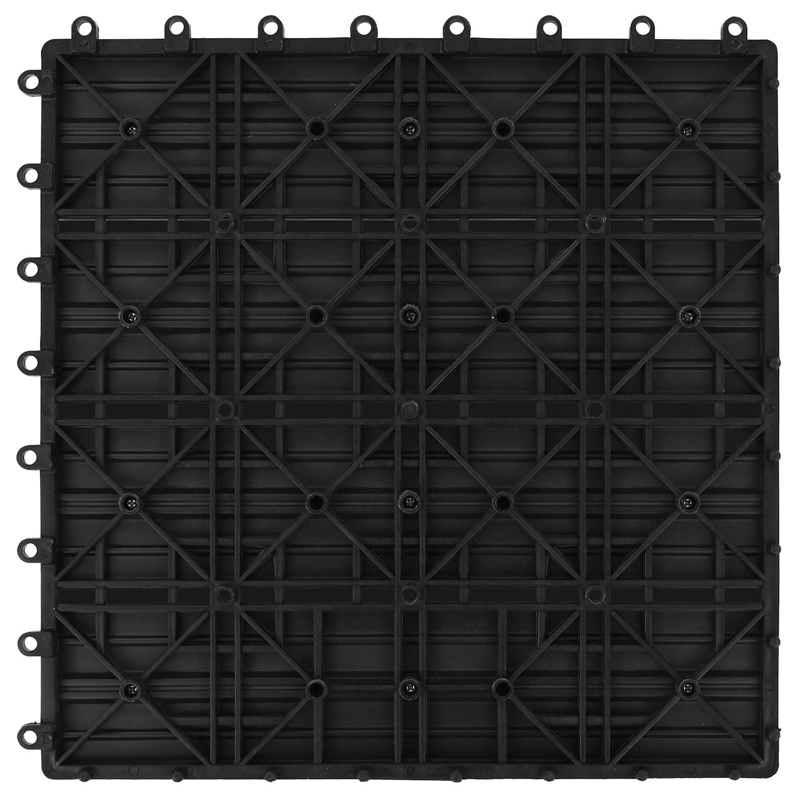 vidaXL Płytka Tarasowa 11 pcs Czarny 30 x 30 cm