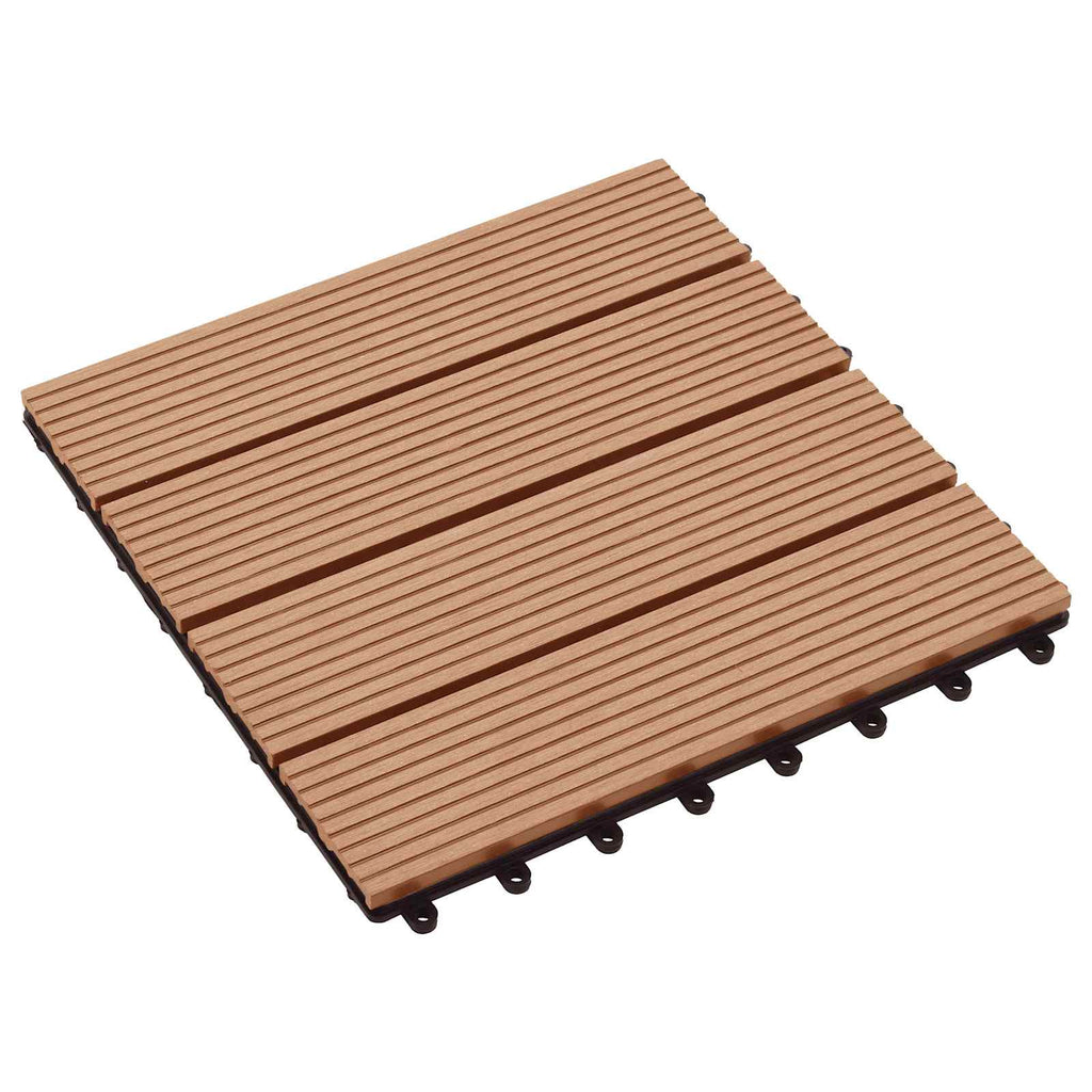 vidaXL Płytka Tarasowa 11 pcs Drewno tekowe 30 x 30 cm