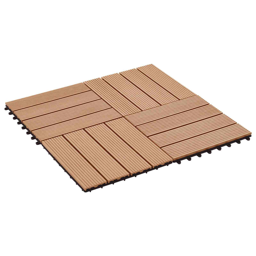 vidaXL Płytka Tarasowa 11 pcs Drewno tekowe 30 x 30 cm