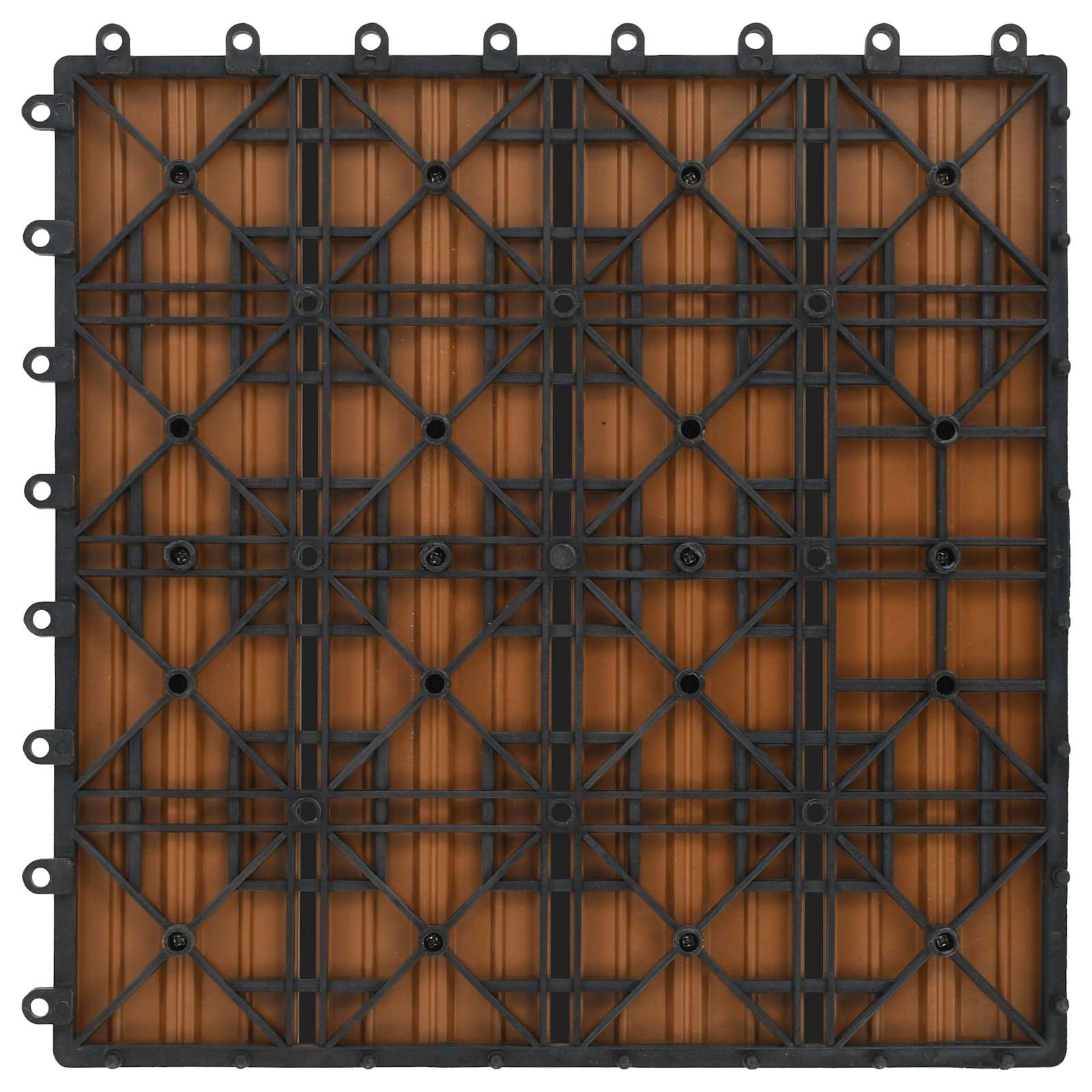 vidaXL Płytka Tarasowa 11 pcs Drewno tekowe 30 x 30 cm