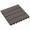 vidaXL Płytka Tarasowa 11 pcs Ciemny brąz 30 x 30 cm
